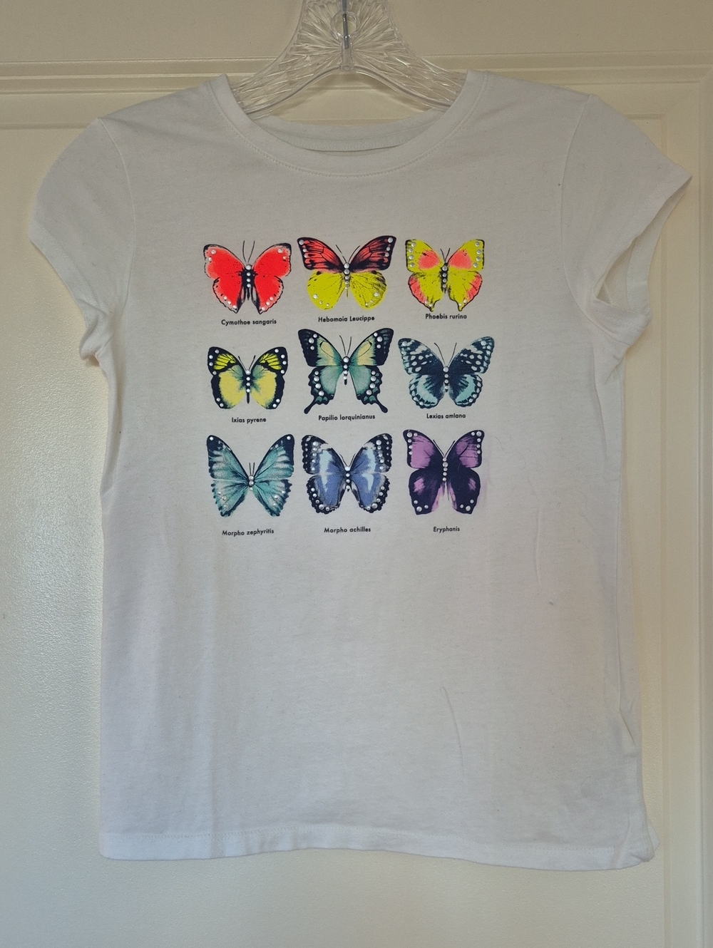 GAP White Tee with  Butterfly Grid